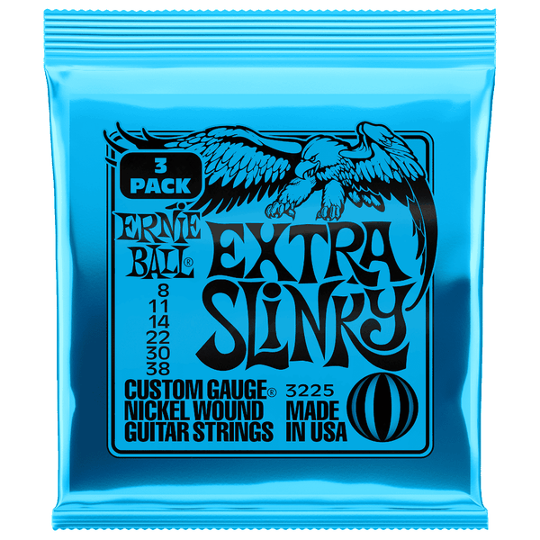 Ernie Ball 3225 - Extra Slinky Electric Guitar Strings - 3-Pack