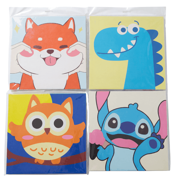 4pcs Dinosaur 30cm Cotton Painting Bundle