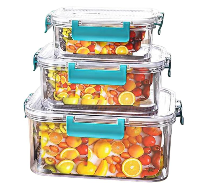 Acrylic Food Storage Containers - 3 Pieces Set