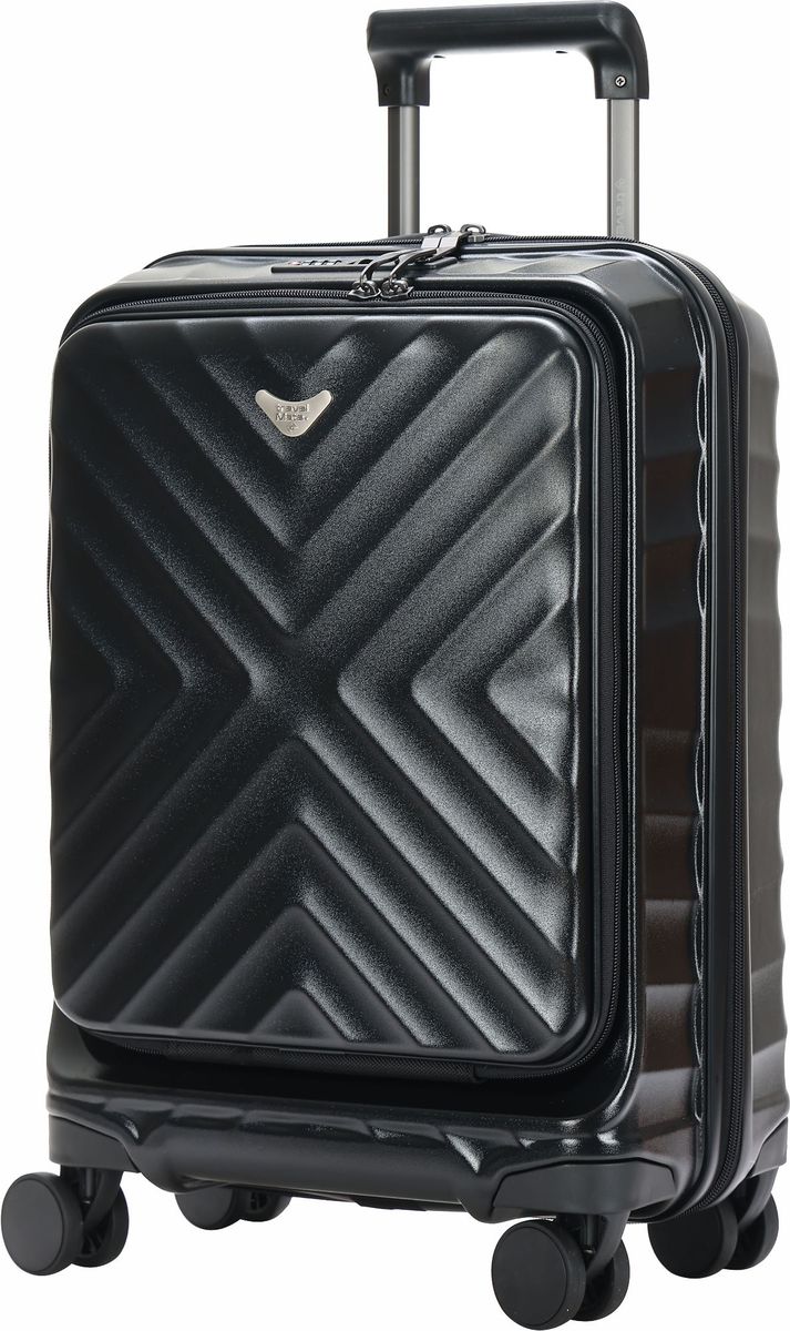 CBEMAX ブラック　7本セット TravelMate 55cm Hard Shell Zipper 8 Wheel Xbag CABIN Trolley TSA L