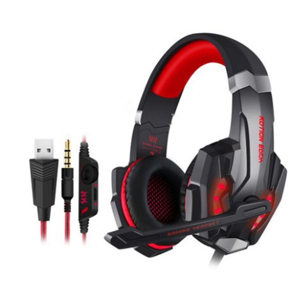 DW G9000 Gaming Headphone with Mic - RED. Compatible With PS4,Xbox One,Pc