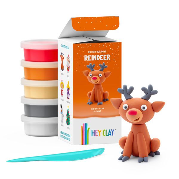 Hey Clay - Modelling Air-Dry Clay with Interactive App - Reindeer Christmas