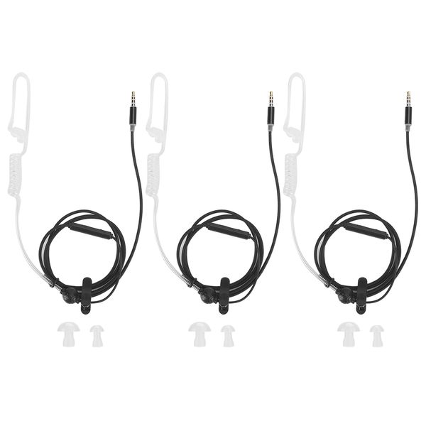 3 Sets Anti - Radiation Noise Reduction Headphones with Wire Control and Mic