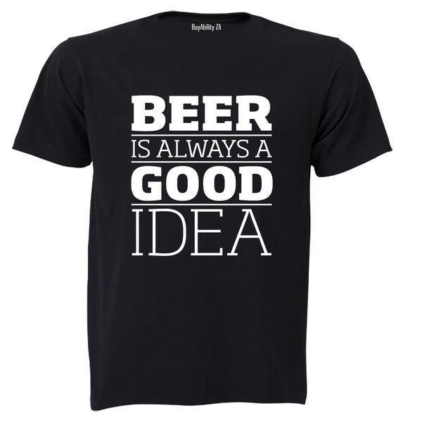 Beer is Always a Good Idea - Mens T-Shirt - White
