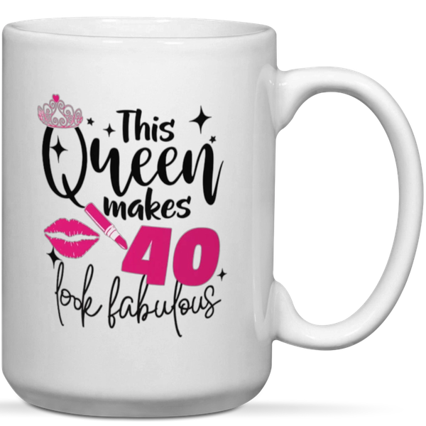 This Queen Makes 40 Look Fabulous 40th Birthday Gift For Her Keyring