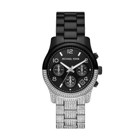 Michael Kors Runway Womens Black Stainless Steel Watch-MK7433 Image