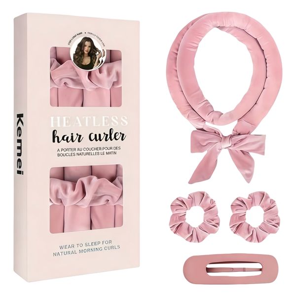 Kingdushi Heatless Curls Overnight, Soft Hair Curler Set With Scrunchies