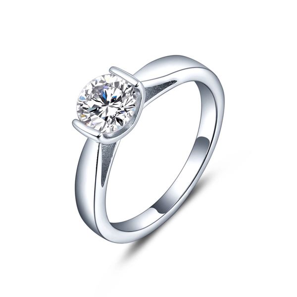 Sterling Silver Solitaire Engagement Wedding Ring SR00010