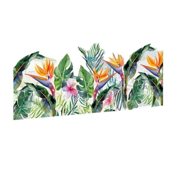 Decor Tropical Monstera &amp; Palm Leaf Window Decals PVC Film Stickers (89cm)