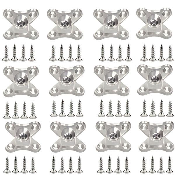 10Piece Zinc Alloy Corner Brackets - With Screws, Rust-Resistant L-Brackets