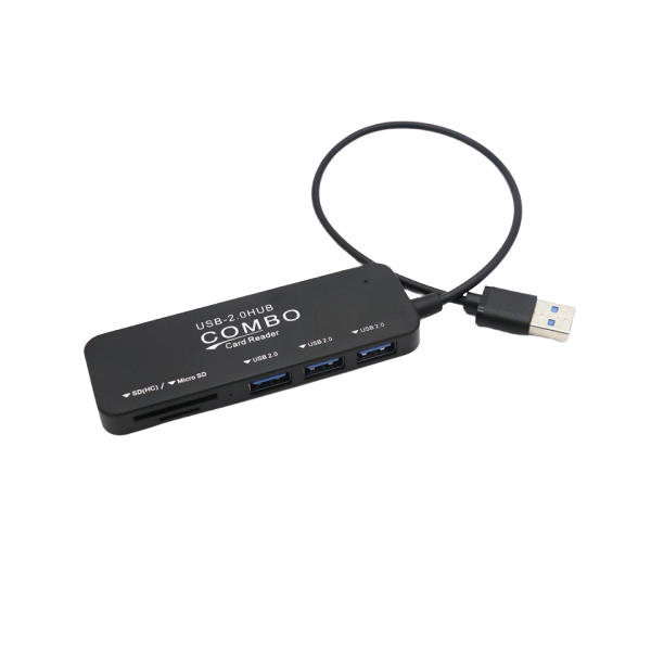 Multi Hub USB 2.0 Splitter High-Speed Card Reader