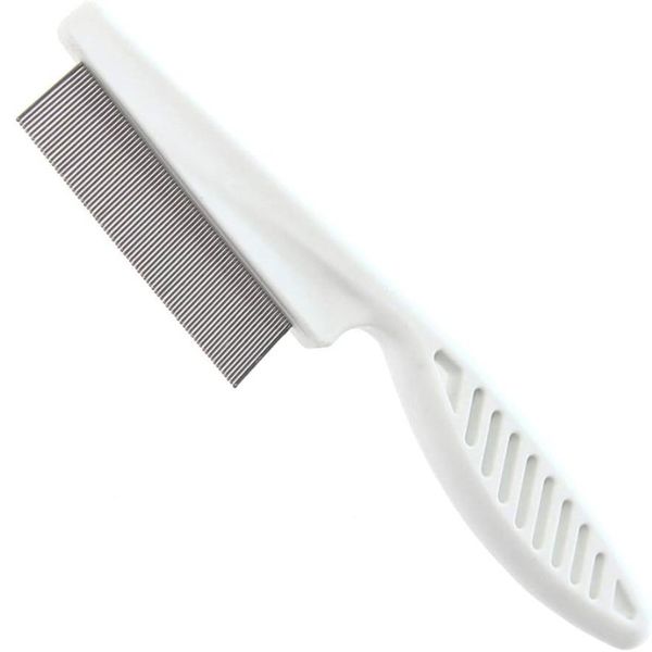 Portable Grooming Tool for Flea &amp; Loose Hair Removal - White