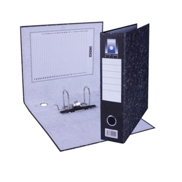 SourceDirect - Black A4 Mottled Lever Arch File with Plastic Comp - 5 Pack