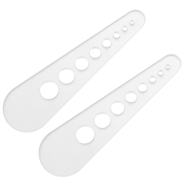 2Pcs Leaf Stripper 8 Holes Acrylic Kitchen Leaf Stripping Tool