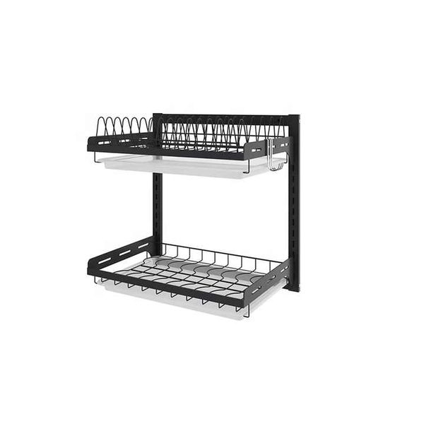 Wall-Mounted Dish Rack : Kitchen Storage for Plates &amp; Cutlery