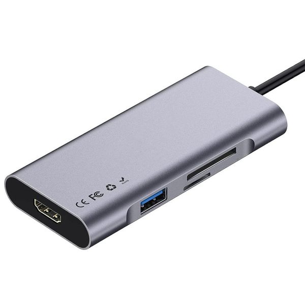 USB C Hub Ethernet,7 in 1 USB Type C Hub HDMI Multi-Port Converter Adapter