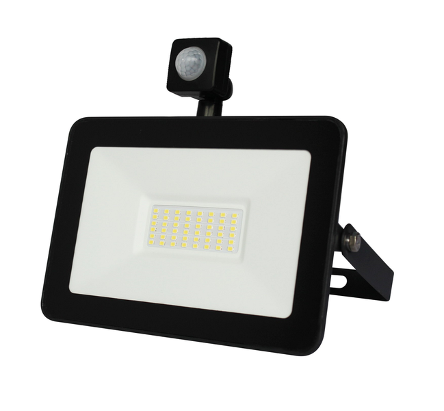 JB Luxx High Quality 50W LED Flood Light with Motion Sensor - Black