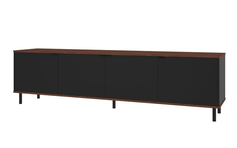 Tv Stand - Black And Nut-Brown image
