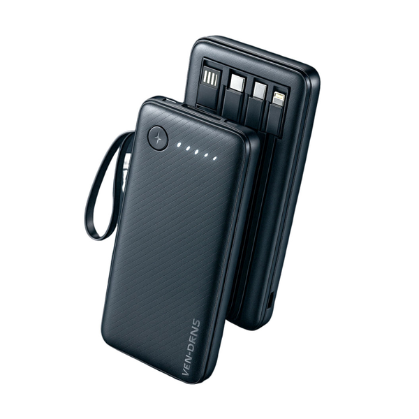 VEN-DENS 4 in 1 POWERBANK 10000MAH WITH CABLE BLACK VD-PB058