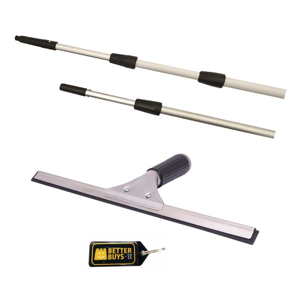 35cm Window Squeegee Head &amp; 2.4 Metre Telepole E-Line &amp; Gel Key Holder