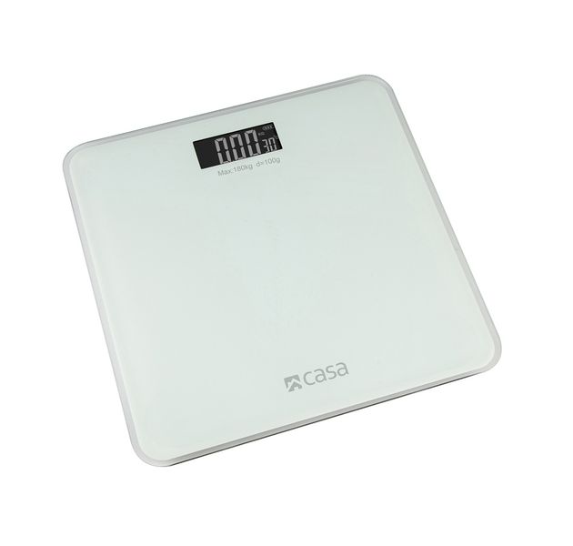 CASA Electronic Bathroom (Round Edge) Glass Scale - BIANCO