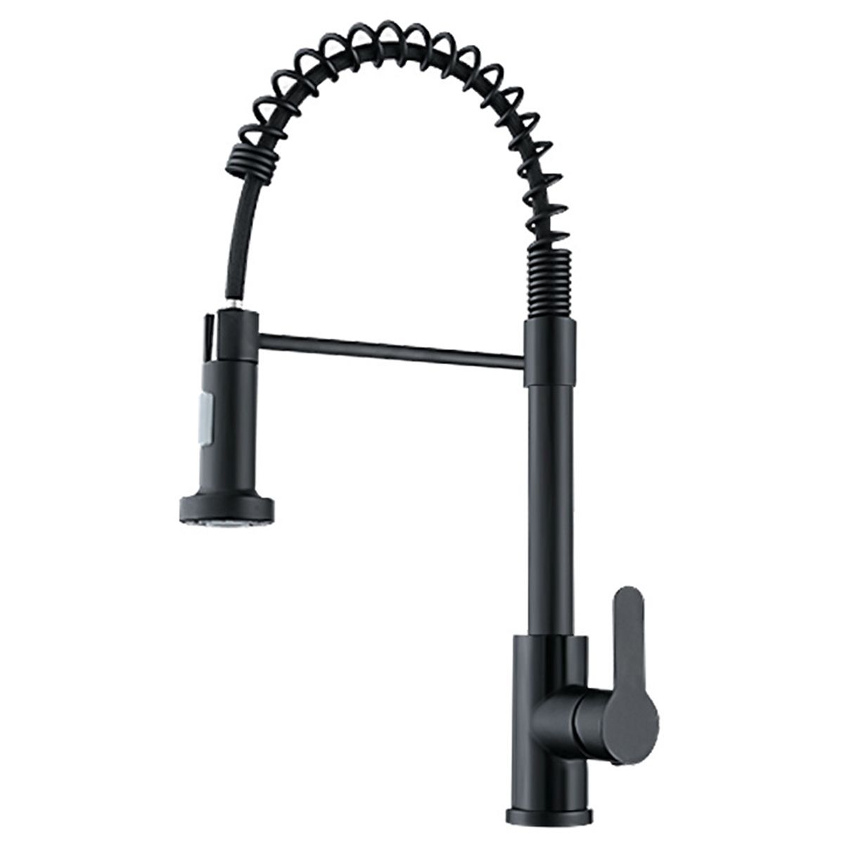 Pull Out Faucet Stainless Steel Kitchen Mixer tap With Hose Cold Hot -Black
