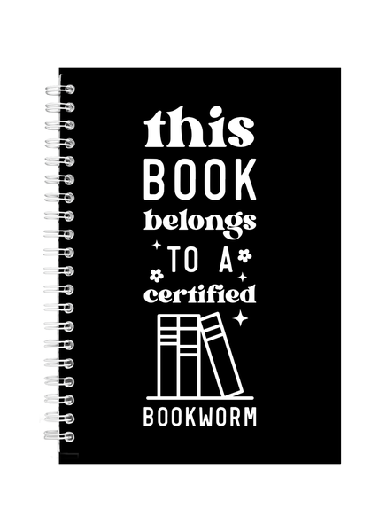 Certified Bookworm Fiction Book Reader Gift Writing Books A5 Notepad 402