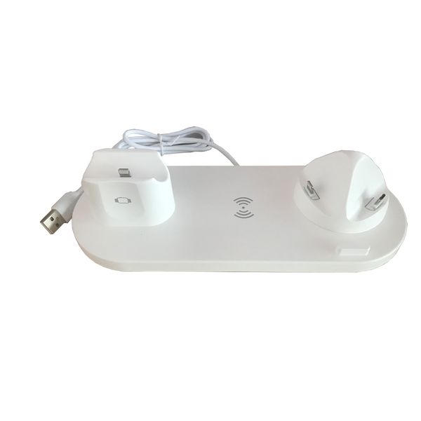 6 in 1 Rotatable Wireless Charger Station - White