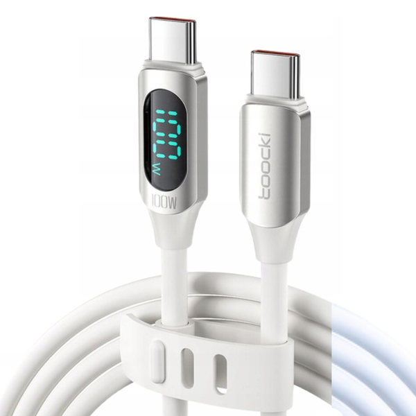 Toocki - 100W Digital Watt Display - Fast Charging Cable - Type C - 1M