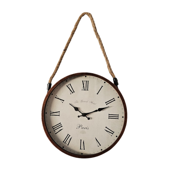 Rustic Rope Wall Hanging Clock