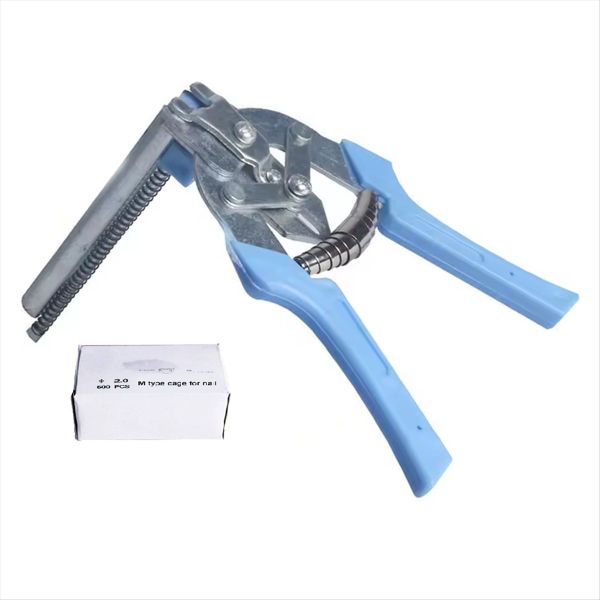 M Type Nailer Wire Ringer Fastener Stapler with 600 Clips Suitable for Vari