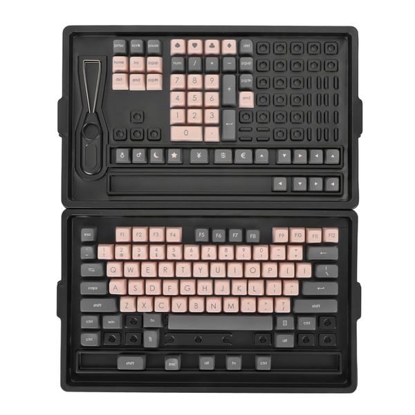 130 PC Frosted Keycaps PBT, Light Transmission
