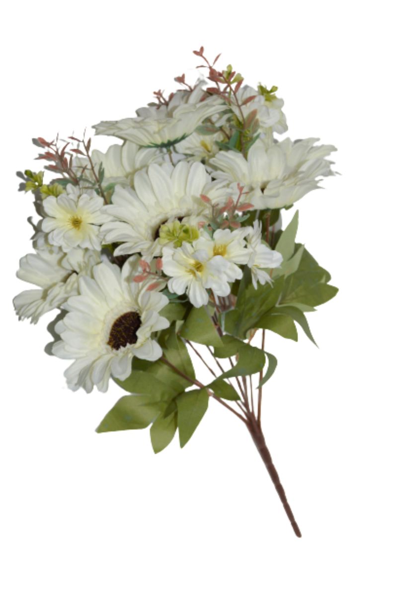 Artificial Flower Bunch 48cm Barberton Daisy White Shop Today. Get it