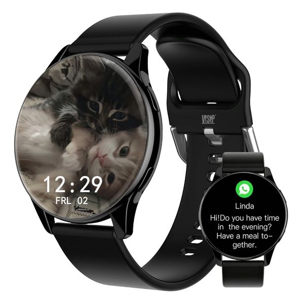 Affordable Black Smart Watch Gift with Fitness &amp; Health Tracking Features