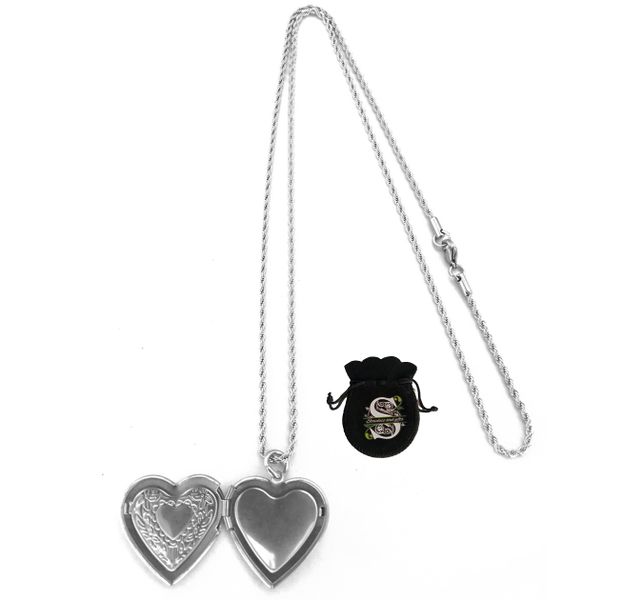 Stainless Steel Heart Locket with 70cm Rope Chain