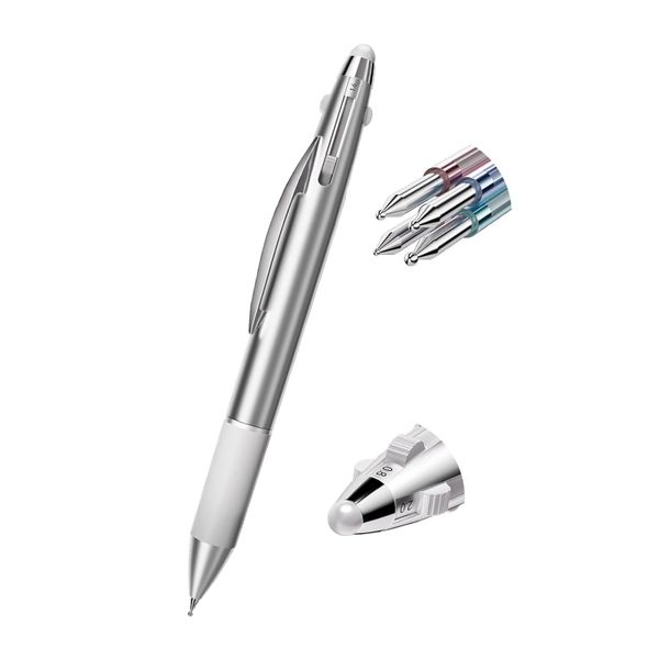 5-in-1 Adjustable Nail Dotting Pen With Silicon Tip For Chrome Powder