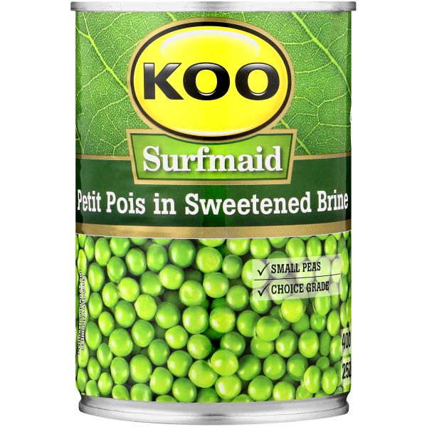 KOO Surfmaid Petit Pois in Sweetened Brine 400g