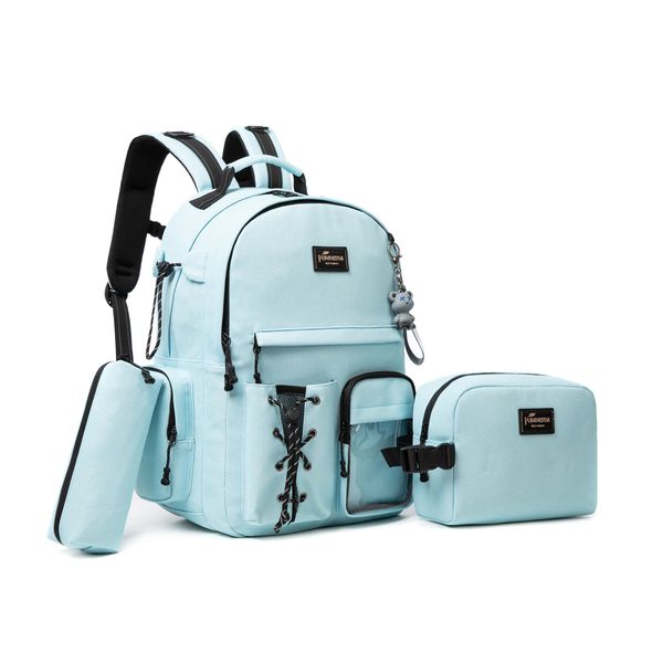 Jasminestar 3 Piece Stylish Backpack with Pencil Case &amp; Carry Bag
