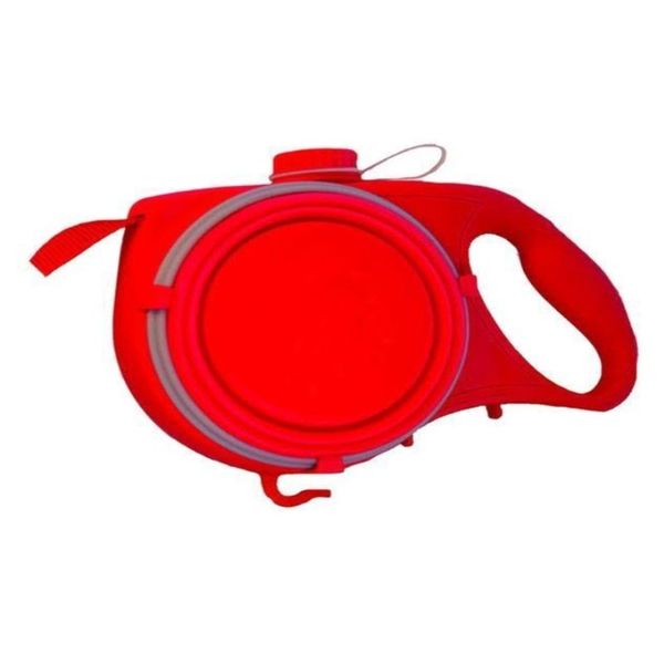 Multi-functional Retractable Dog Leash-Red