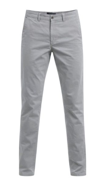 Kamopies Men's Cotton Chino Trousers Relaxed Fit Gray Casual Stretch Pants
