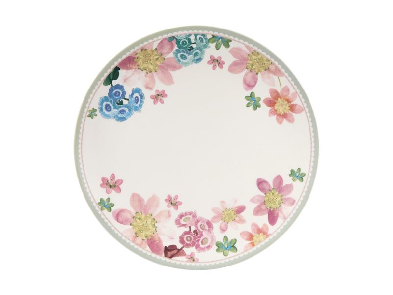 MW Primula Round Platter 32cm White Gift Boxed