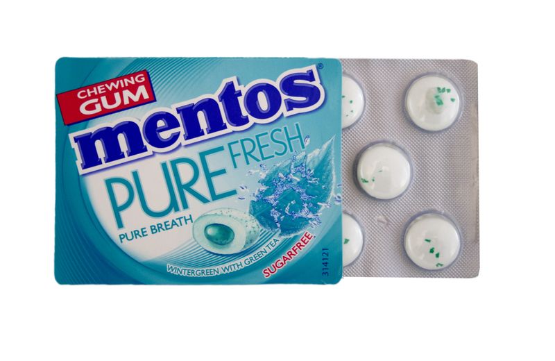 Mentos Blister Gum - Pure Breath Winter Green 18 X 14 g