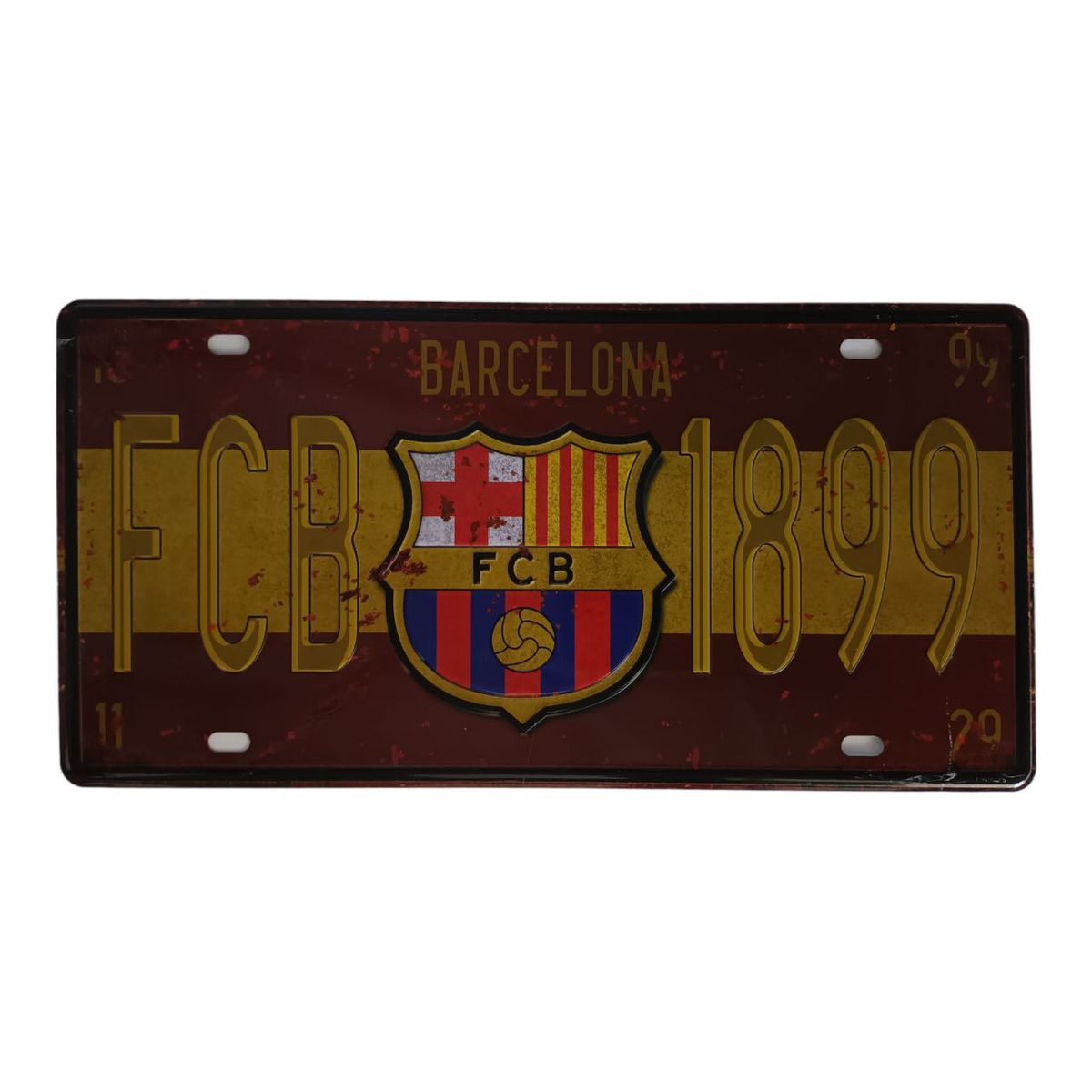 Vintage Decorative Number Plate Sign Barcelona FC Shop Today. Get it Tomorrow!