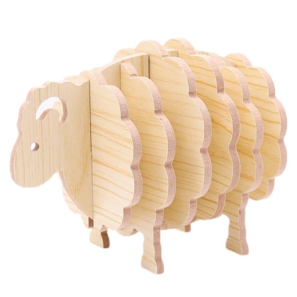 Bamboo Drink Coasters For Cups Barware Coffee Cups Mugs - 7 Piece