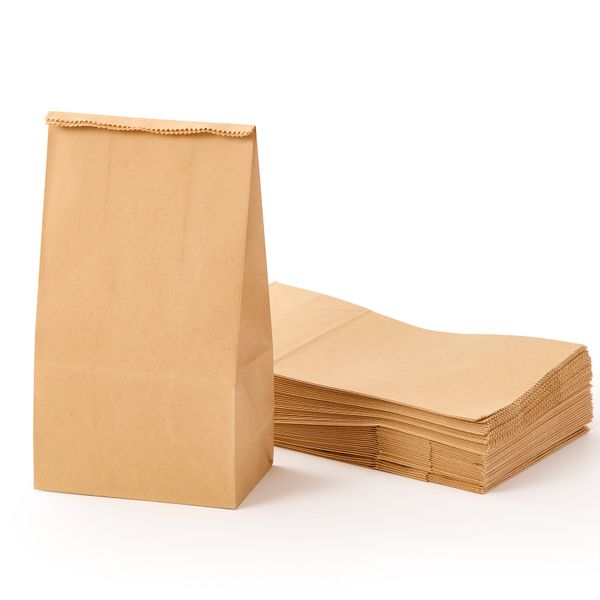 Chenshia 50pcs Brown Paper Lunch Bags&amp; Kraft Paper Bags
