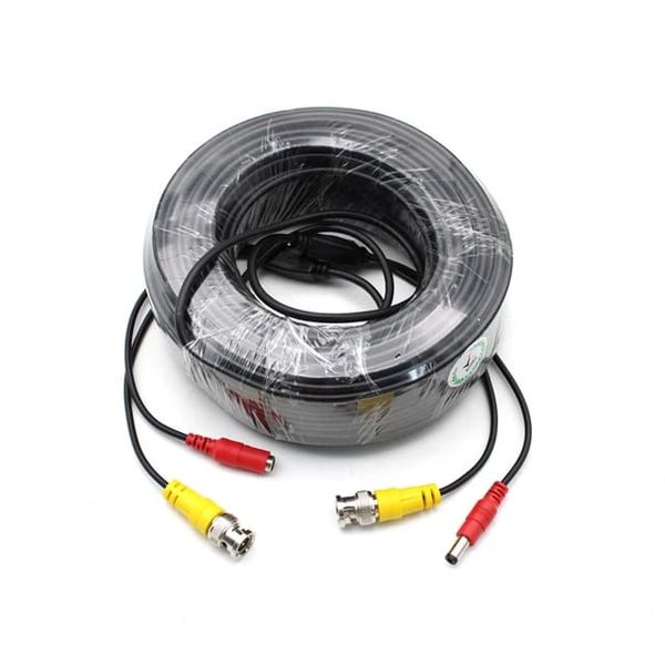 DC Power Security Surveillance BNC Cable For CCTV Analog Cameras 20M