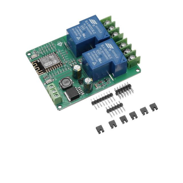 ESP8266 WiFi Relay Module 2CH 30A, 5-28V Input, ESP-12F Based