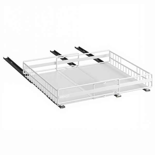 Heavy-Duty Sliding Kitchen Cupboard Drawer Basket-Expandable Pull-Out Rack
