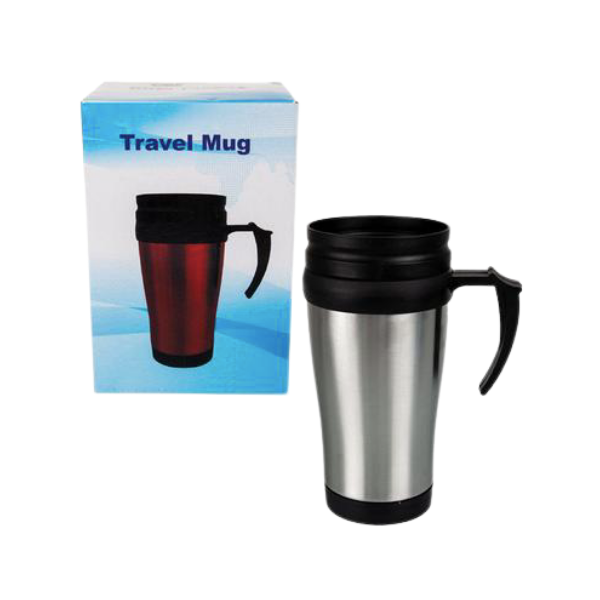 SD Homeware- Silver Travel Mug 400ml