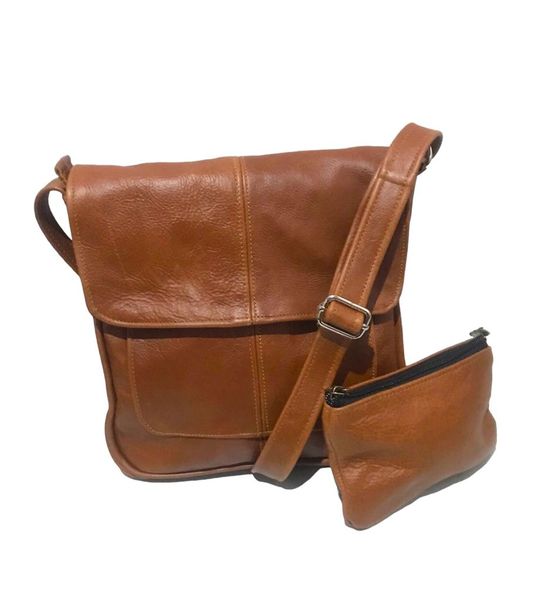 Genuine Leather Mini Pascal Sling Hand Bag And Pouch - Combo